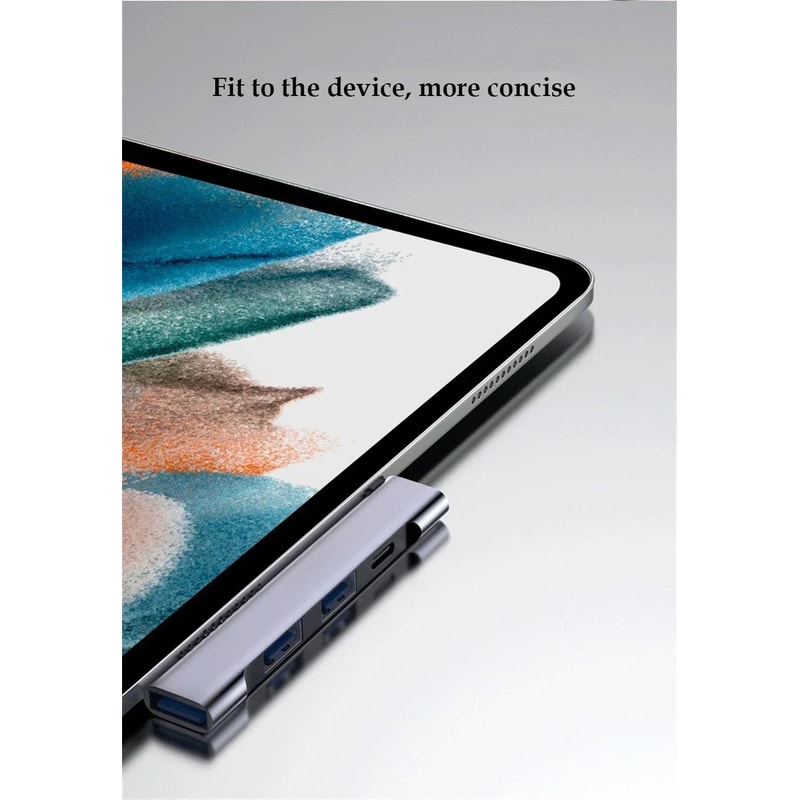 FlexPort 4Port USB 30 Hub HighSpeed 5Gbps Type C USB Splitter For PC Laptop 4