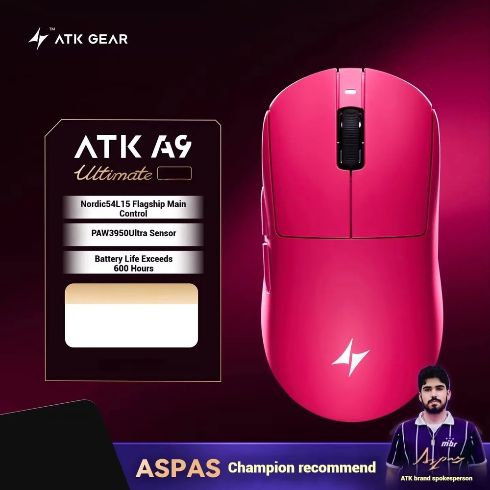 ATK A9 Ultra 8K Wireless Gaming Mouse 53g TriMode Precision For Competitive Play 14