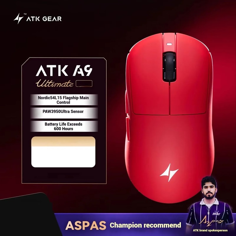 ATK A9 Ultra 8K Wireless Gaming Mouse 53g TriMode Precision For Competitive Play 15