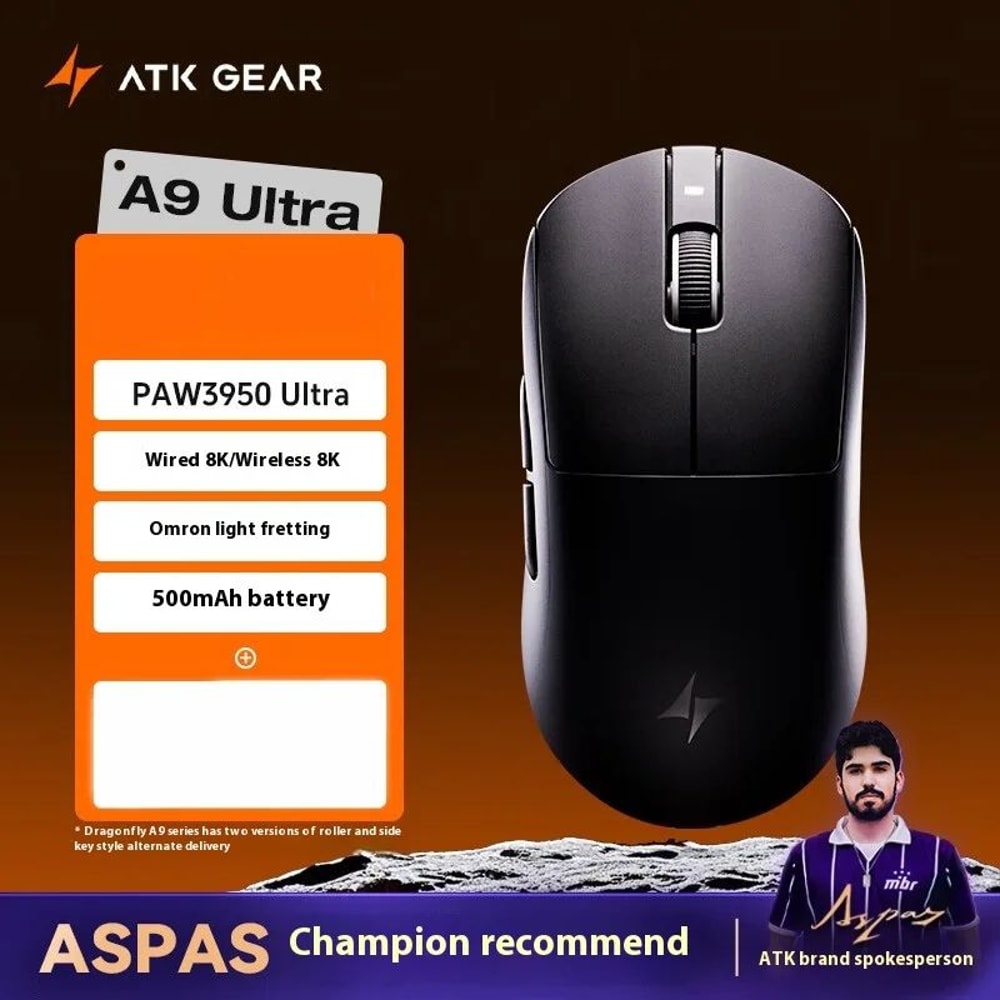 ATK A9 Ultra 8K Wireless Gaming Mouse 53g TriMode Precision For Competitive Play 17