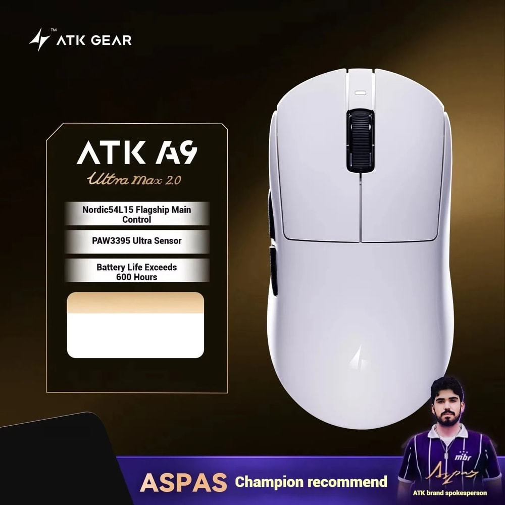 ATK A9 Ultra 8K Wireless Gaming Mouse 53g TriMode Precision For Competitive Play 21
