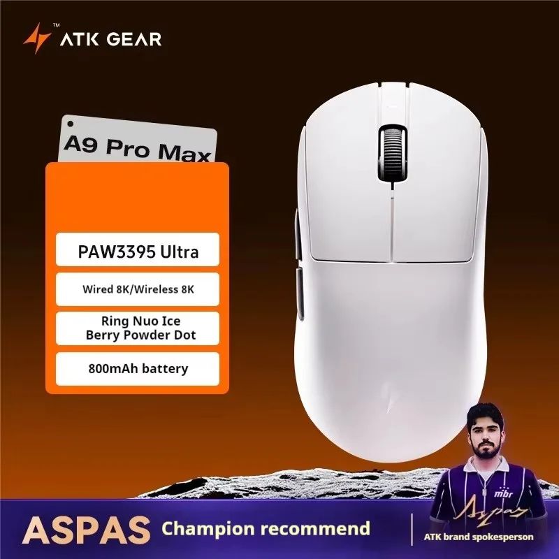 ATK A9 Ultra 8K Wireless Gaming Mouse 53g TriMode Precision For Competitive Play 9
