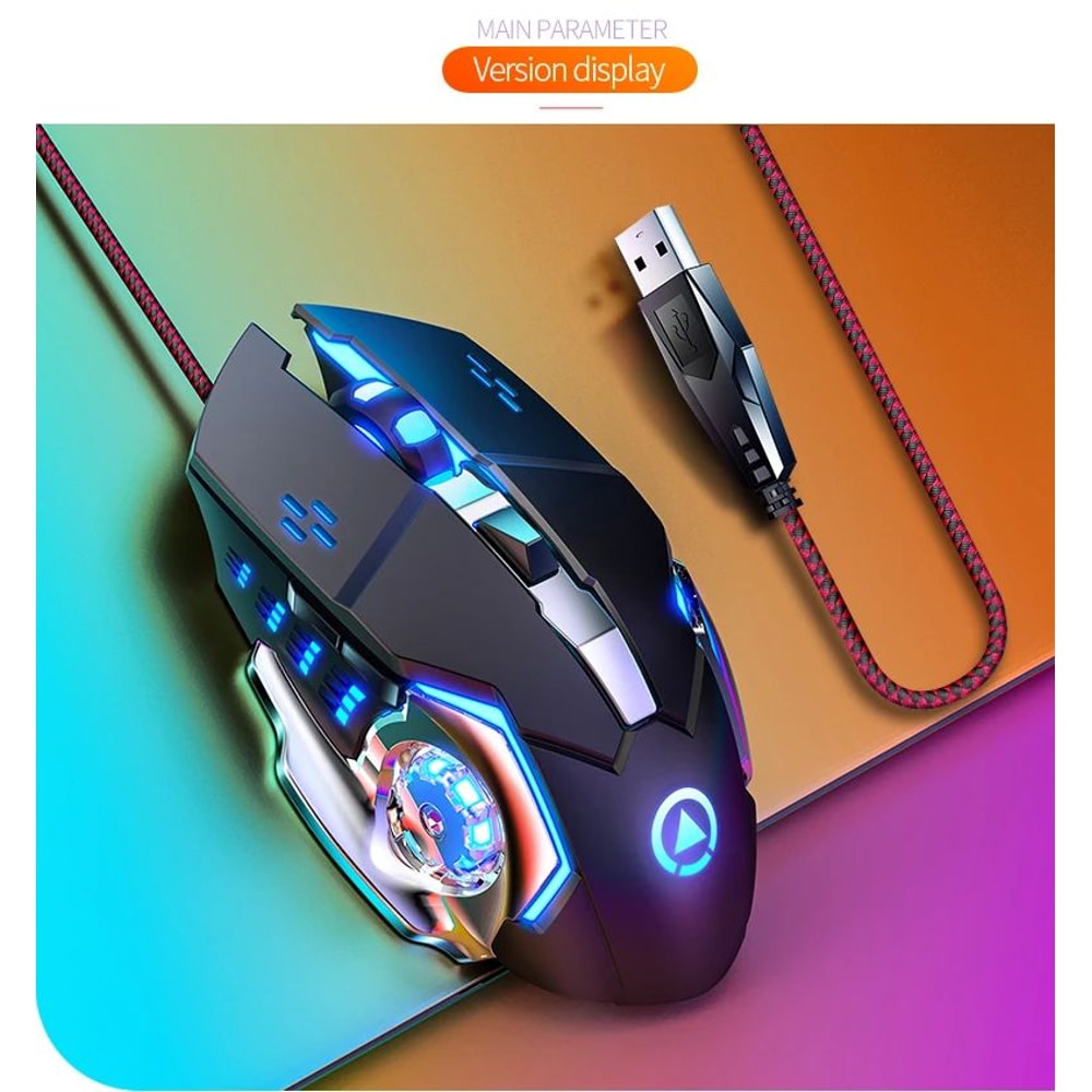G15 RGB Wired Gaming Mouse Silent Click USB Optical Mouse For PC Laptop 4