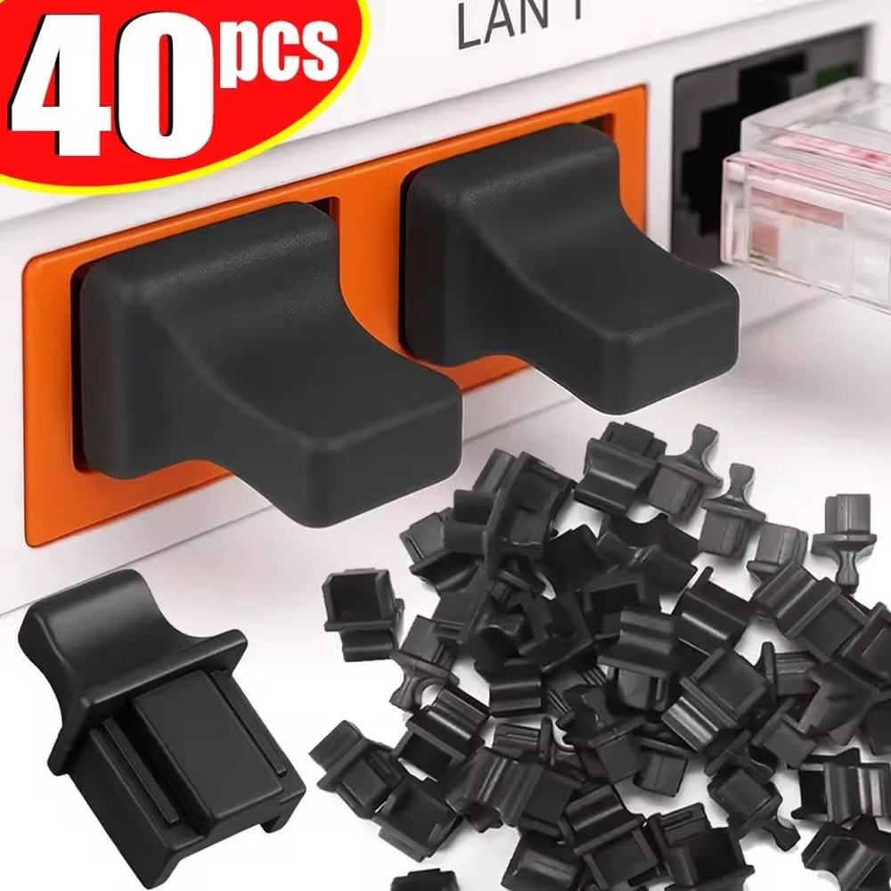 RJ45 Ethernet Port Dust Covers Silicone LAN Port Protectors For Routers Switches 0