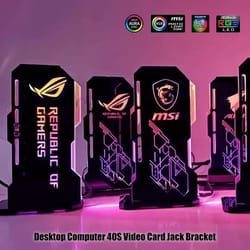luminous argb gpu support bracket – vertical graphics card holder with 5v sync lighting