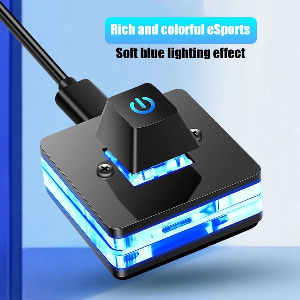 18M External PC Power Button With LED Desktop Computer Power Switch Extension Cable 0