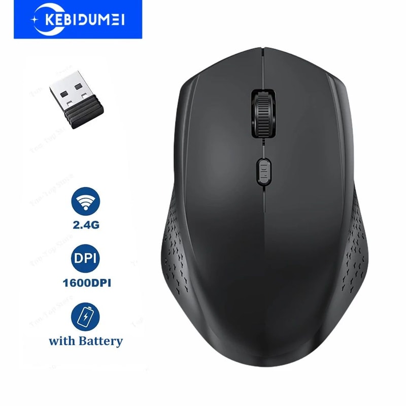 PrecisionFlow 24G Wireless Gaming Mouse 1600 DPI Ergonomic Optical Mouse For PC Laptop 3