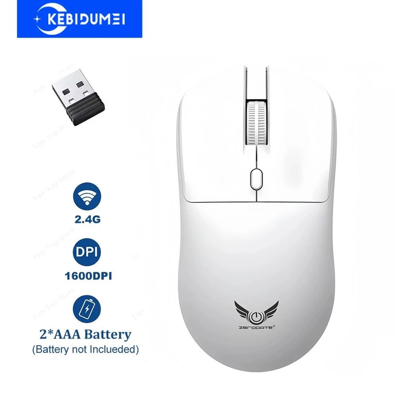 PrecisionFlow 24G Wireless Gaming Mouse 1600 DPI Ergonomic Optical Mouse For PC Laptop 5