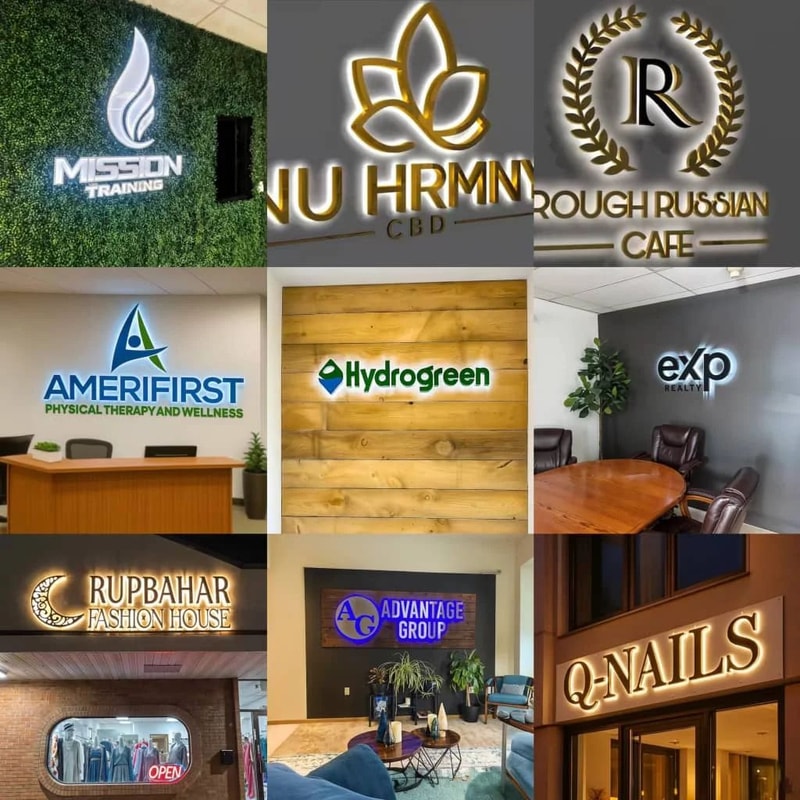 Custom Backlit LED Metal Letter Sign Waterproof Stainless Steel Storefront Signage 1
