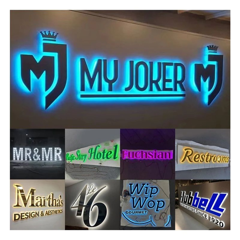 Custom Backlit LED Metal Letter Sign Waterproof Stainless Steel Storefront Signage 3