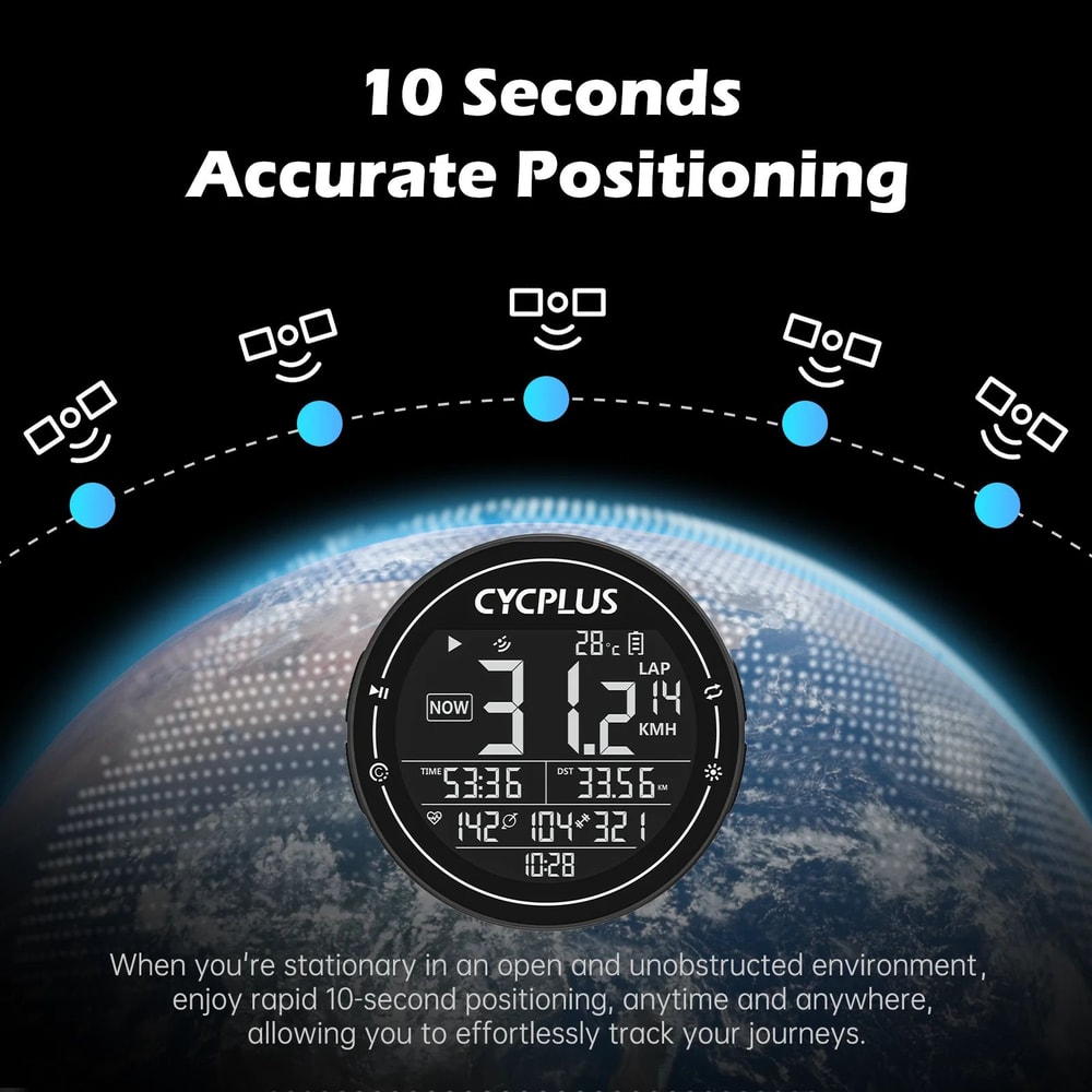 CYCPLUS M2 GPS Bike Computer Wireless ANT Bluetooth Cycling Speedometer 2