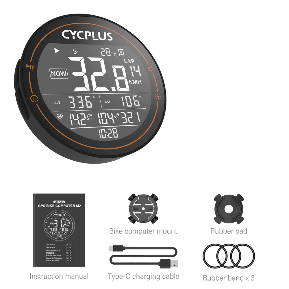 CYCPLUS M2 GPS Bike Computer Wireless ANT Bluetooth Cycling Speedometer 4