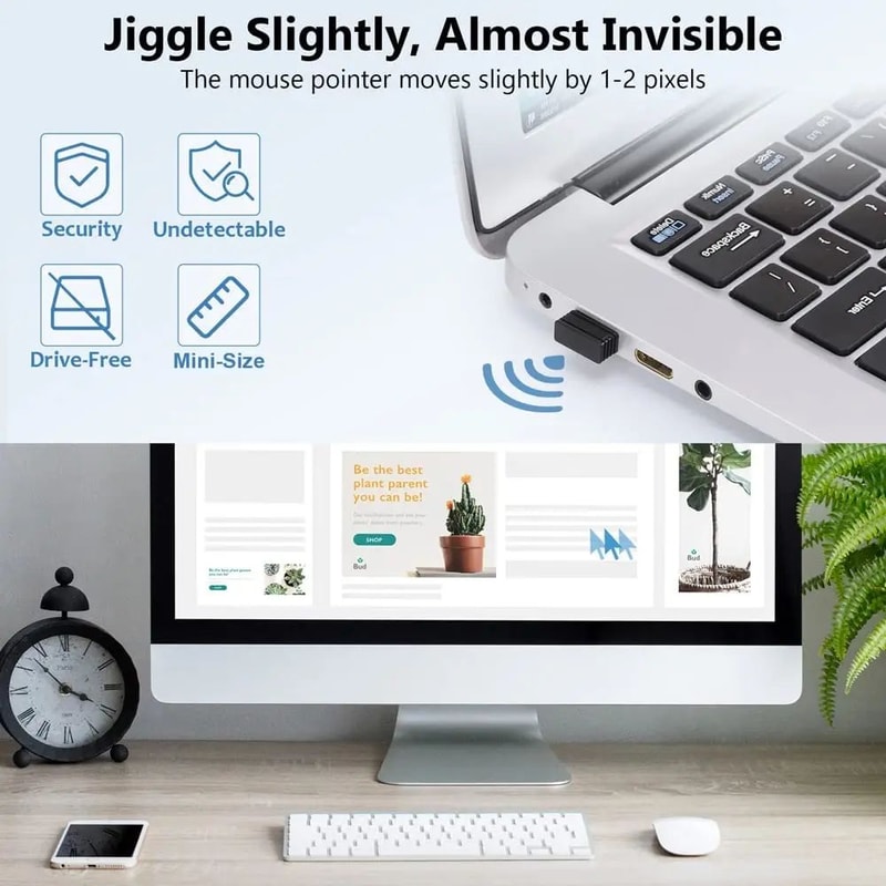 Undetectable USB Mouse Jiggler Automatic Mouse Mover To Keep Laptop Awake 3