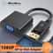 1080P DisplayPort To VGA Adapter Cable Reliable DP To VGA Converter For Laptop Projector 0