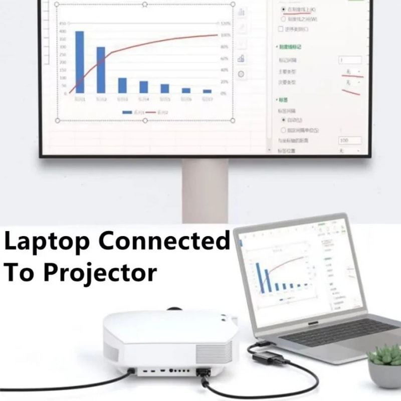 1080P DisplayPort To VGA Adapter Cable Reliable DP To VGA Converter For Laptop Projector 3