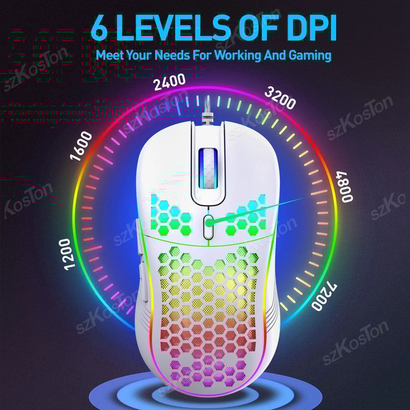 RGB Wired Gaming Mouse With 7200 DPI Ergonomic HighPrecision Mouse For PC Gamers 2