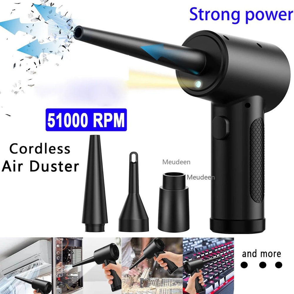 51000RPM Electric Air Duster Wireless Compressed Air Blower With TypeC Recharge 3