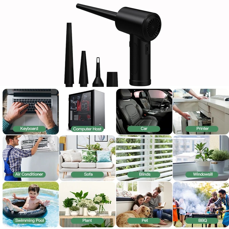 51000RPM Electric Air Duster Wireless Compressed Air Blower With TypeC Recharge 5