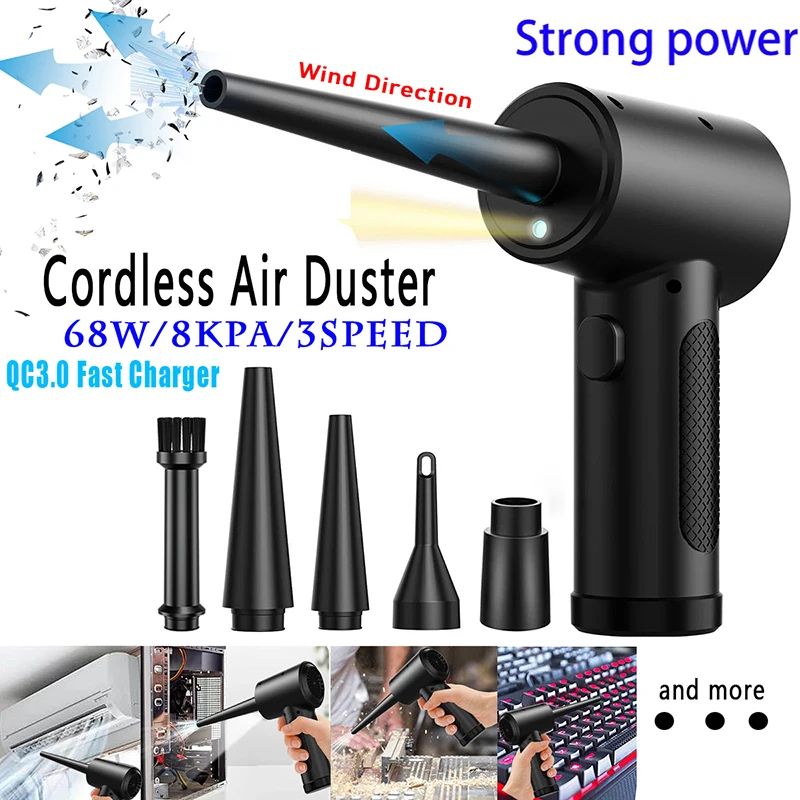 51000RPM Electric Air Duster Wireless Compressed Air Blower With TypeC Recharge 8