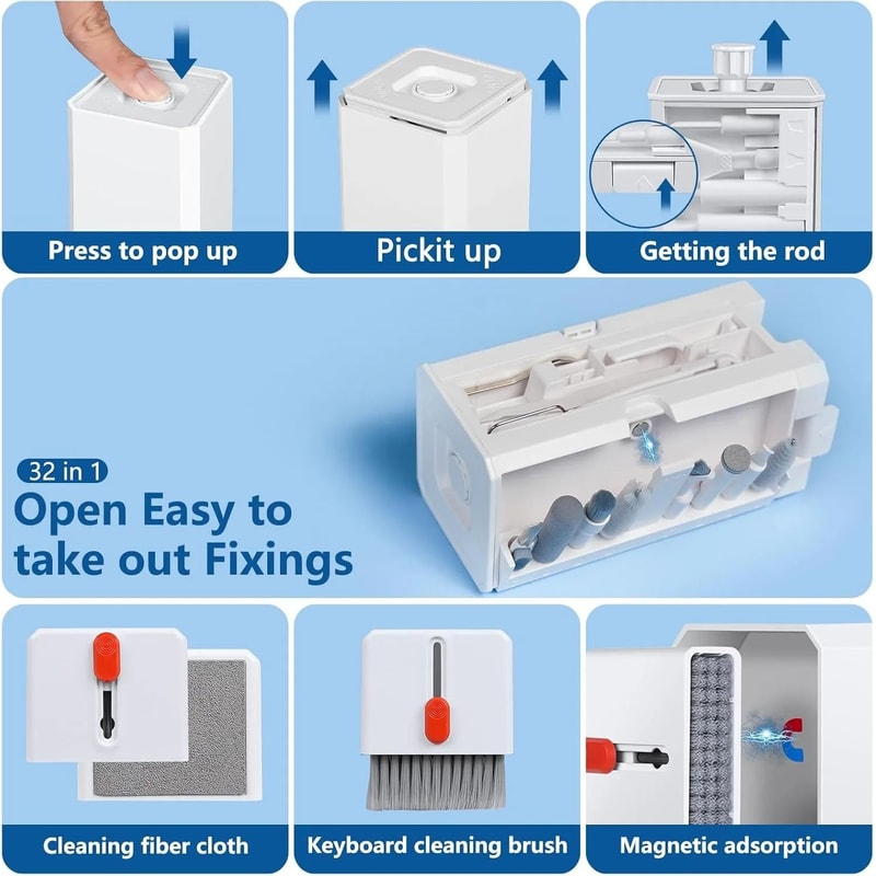 32in1 Electronics Cleaning Kit Professional Phone Earbuds Keyboard Cleaning Tools Set 3