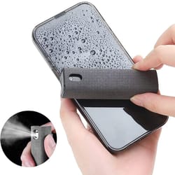 2-in-1 microfiber screen cleaner spray – portable phone & tablet cleaning bottle