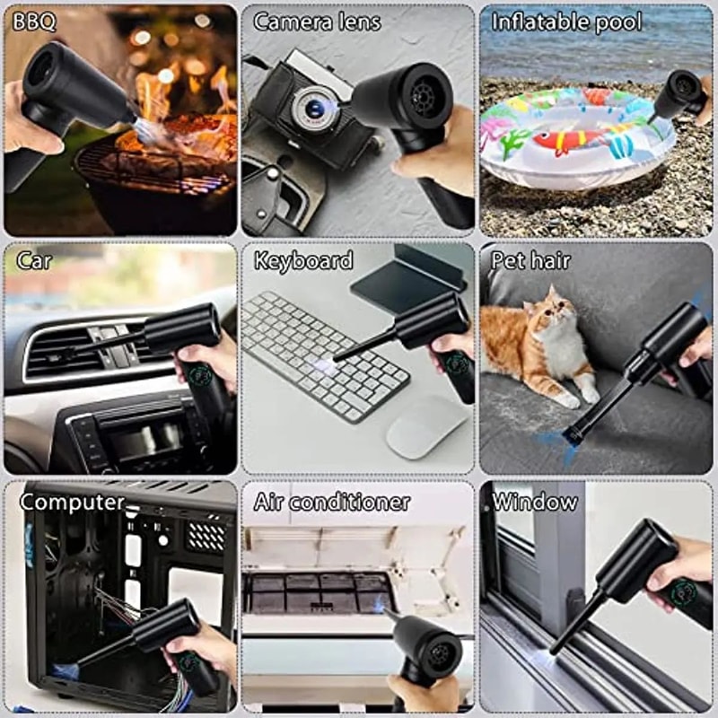 7500mAh Cordless Air Duster Vacuum Portable Compressed Air Blower For Keyboard PC Cleaning 2