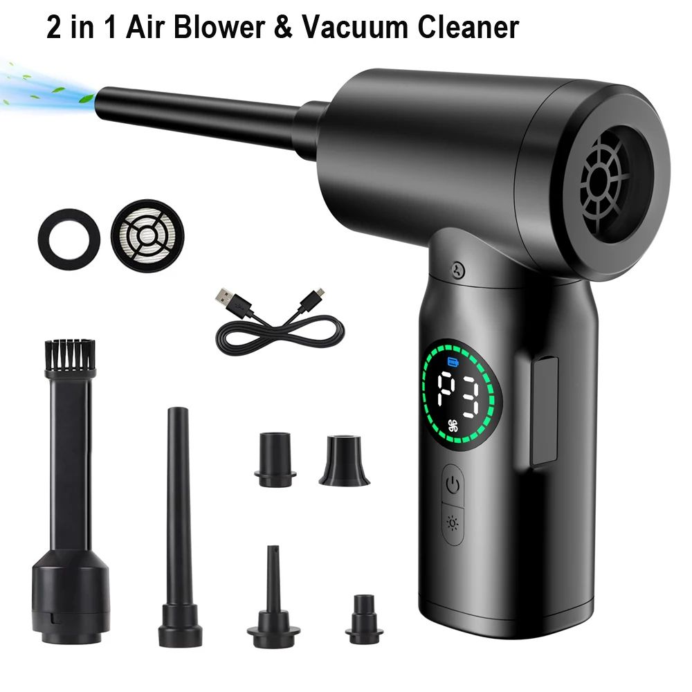 7500mAh Cordless Air Duster Vacuum Portable Compressed Air Blower For Keyboard PC Cleaning 4