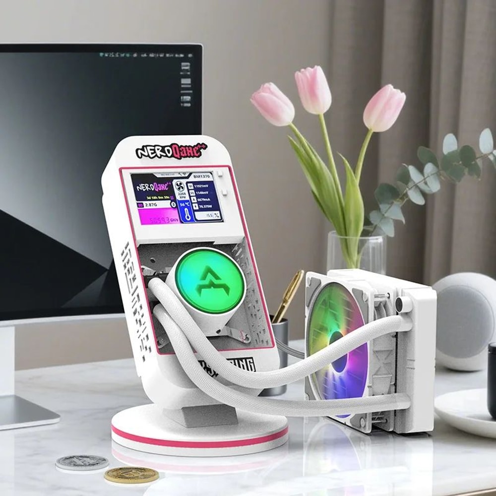 Bitaxe NerdQaxe 48THs WaterCooled Bitcoin Miner Compact HighPerformance Crypto Mining Machine 2025 1