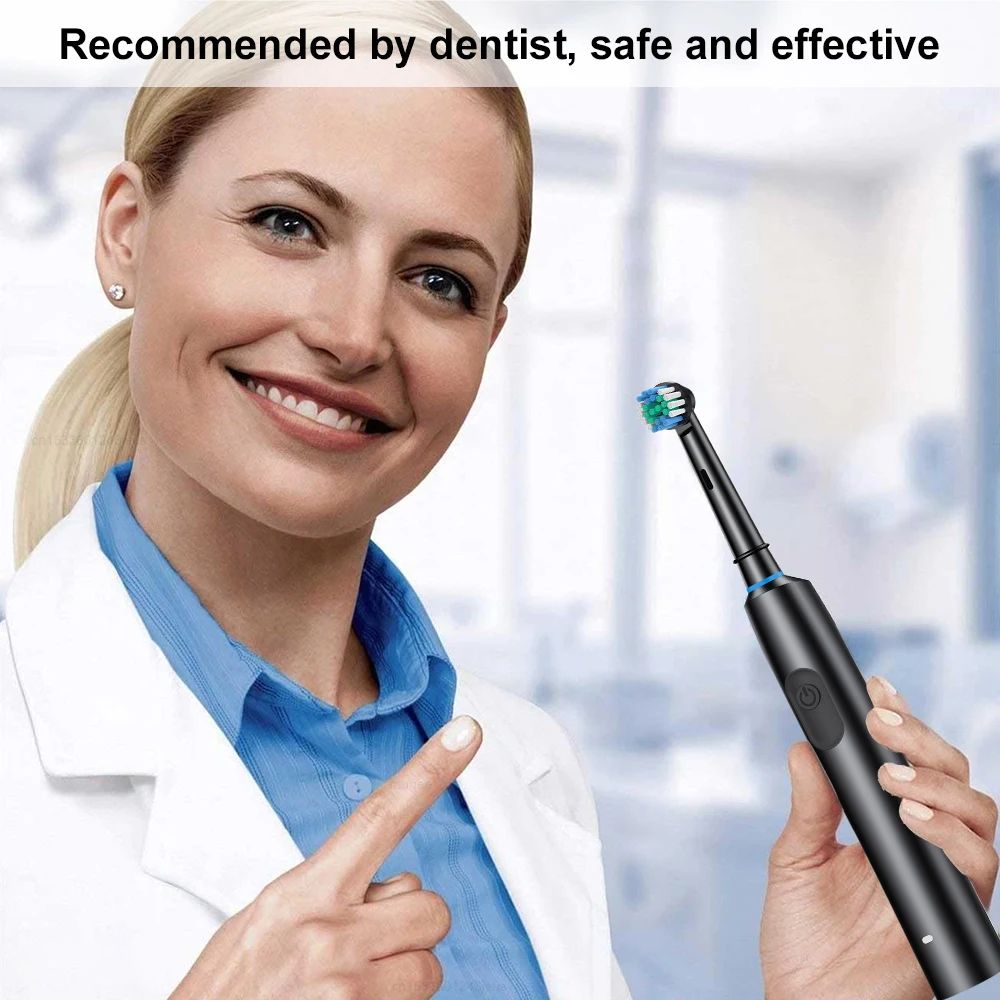 Rechargeable Rotary Electric Toothbrush For Adults 8 Soft Brush Heads Included 4