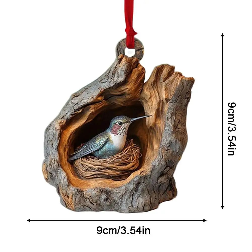 Woodland Charm Acrylic Christmas Ornament Animal Tree Pendant 9