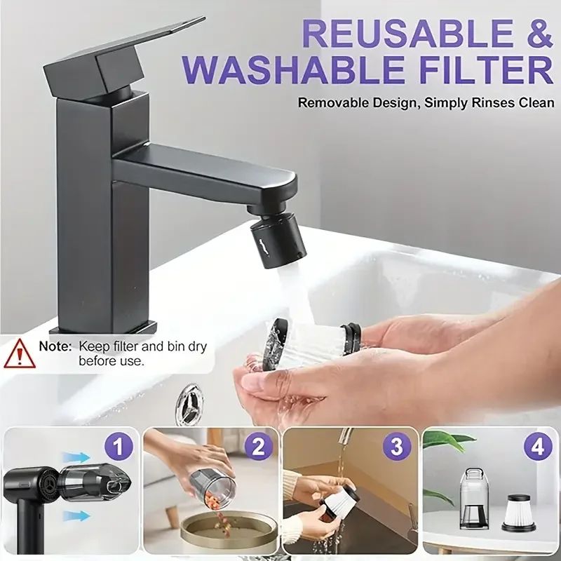 AeroClean Pro 2in1 Cordless Air Duster Mini Vacuum Cleaner 2