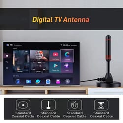 ultragain 200 mile indoor hd digital tv antenna with signal booster