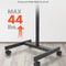 SucceBuy Mobile Rolling TV Stand Cart With Wheels For 3265 Inch TVs 2