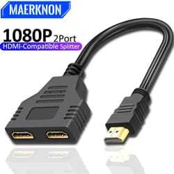 1080p hdmi splitter 1 in 2 out dual display adapter cable