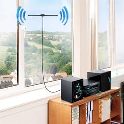 universal fm radio antenna 75 ohm f female to 3.5mm mono adapter