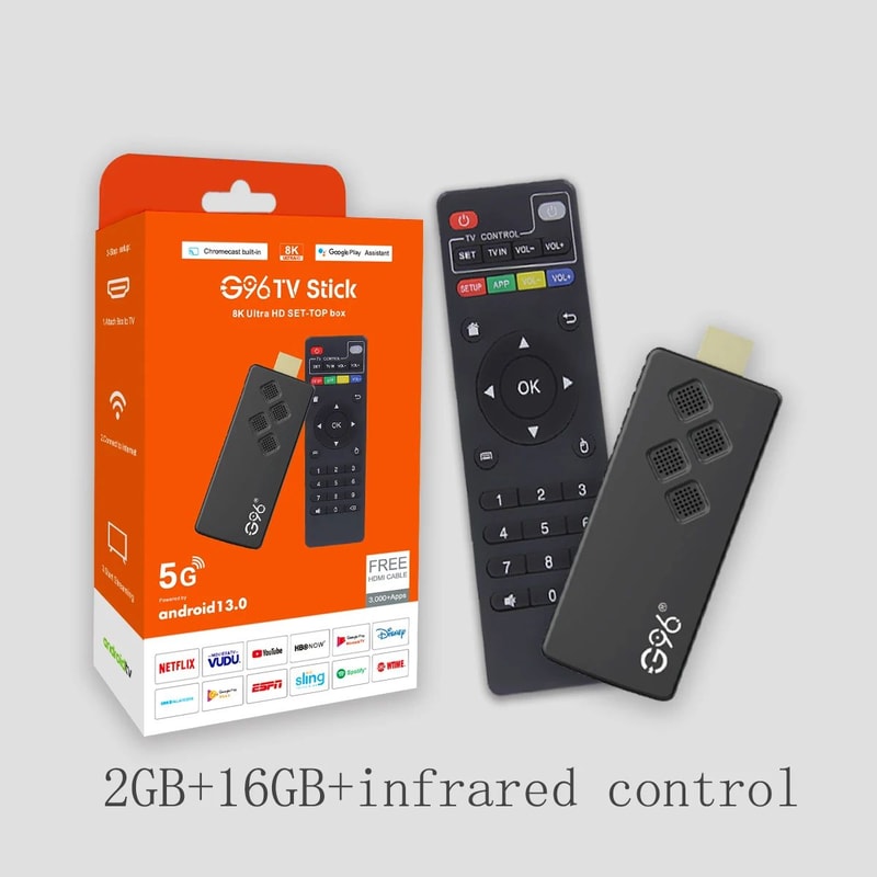 G96 8K Android 13 TV Stick Portable Streaming Media Player 2GB16GB 4