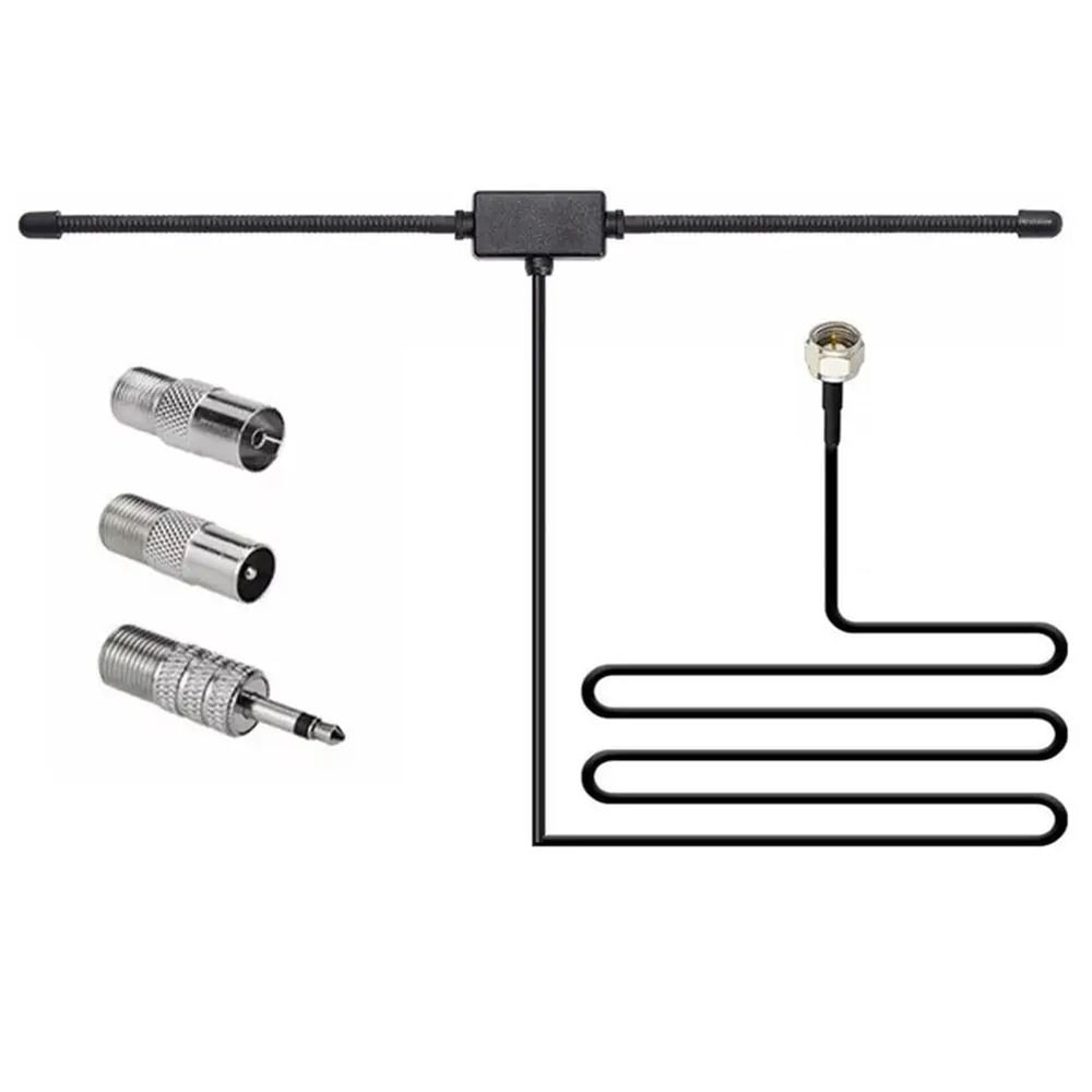 75 Ohm FM Radio Antenna With F Female To 35mm Adapter For Car Home Stereo 1