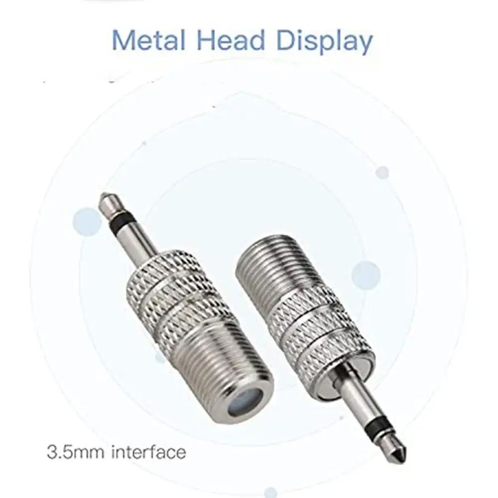 75 Ohm FM Radio Antenna With F Female To 35mm Adapter For Car Home Stereo 2