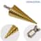 HSS Titanium Coated Step Drill Bit Set For Metal Wood 412 420 432mm 2