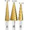 HSS Titanium Coated Step Drill Bit Set For Metal Wood 412 420 432mm 7