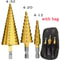 HSS Titanium Coated Step Drill Bit Set For Metal Wood 412 420 432mm 12