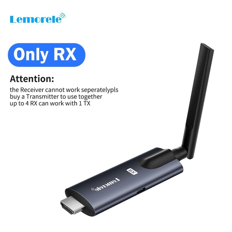 Lemorele 5G 200M Wireless HDMI Transmitter And Receiver For Meetings Home 5