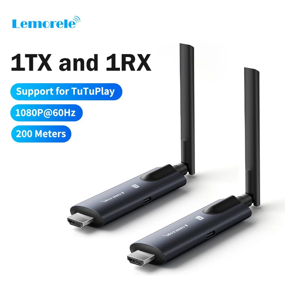 Lemorele 5G 200M Wireless HDMI Transmitter And Receiver For Meetings Home 9