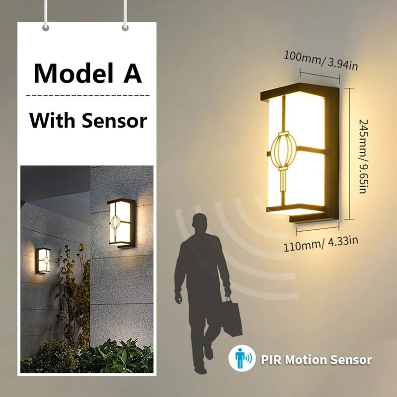 LumiGuard Waterproof Outdoor Motion Sensor Wall Light 16W30W 4