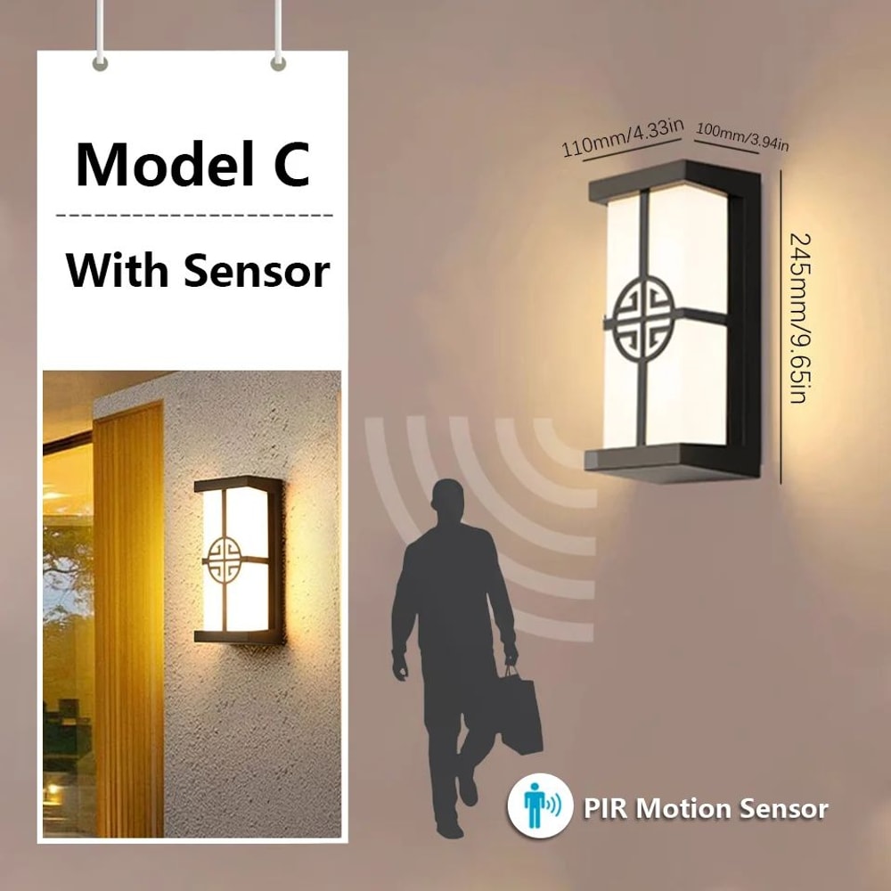 LumiGuard Waterproof Outdoor Motion Sensor Wall Light 16W30W 8