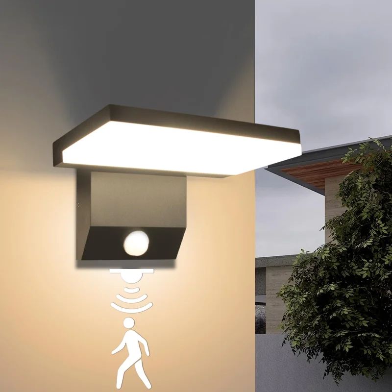 LumiSense IP65 Modern Outdoor LED Wall Lamp With Sensor 0