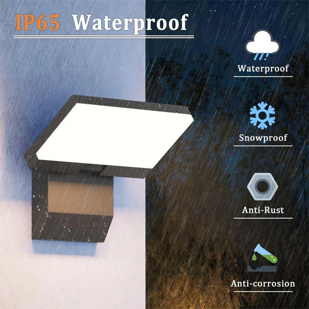 LumiSense IP65 Modern Outdoor LED Wall Lamp With Sensor 1
