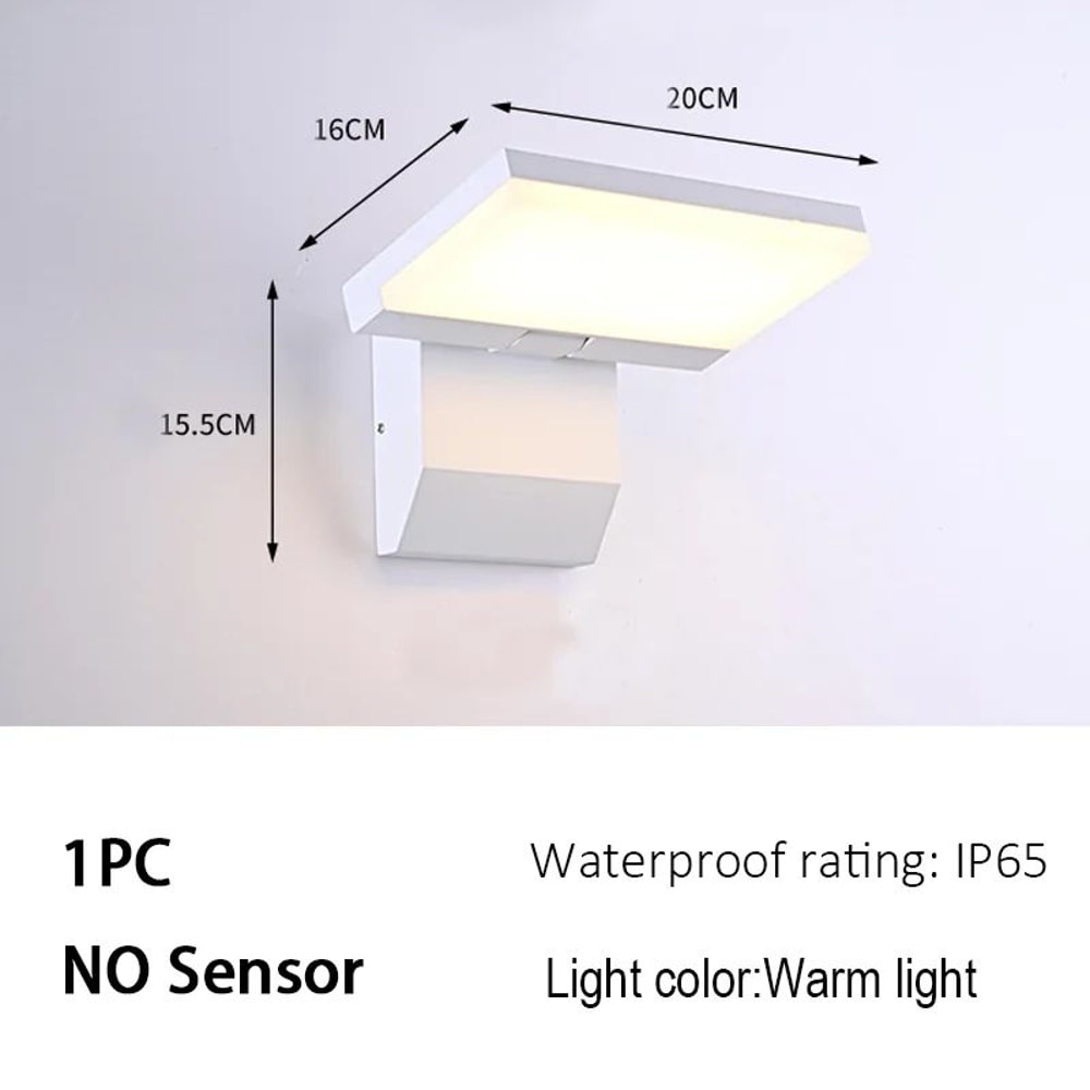 LumiSense IP65 Modern Outdoor LED Wall Lamp With Sensor 4