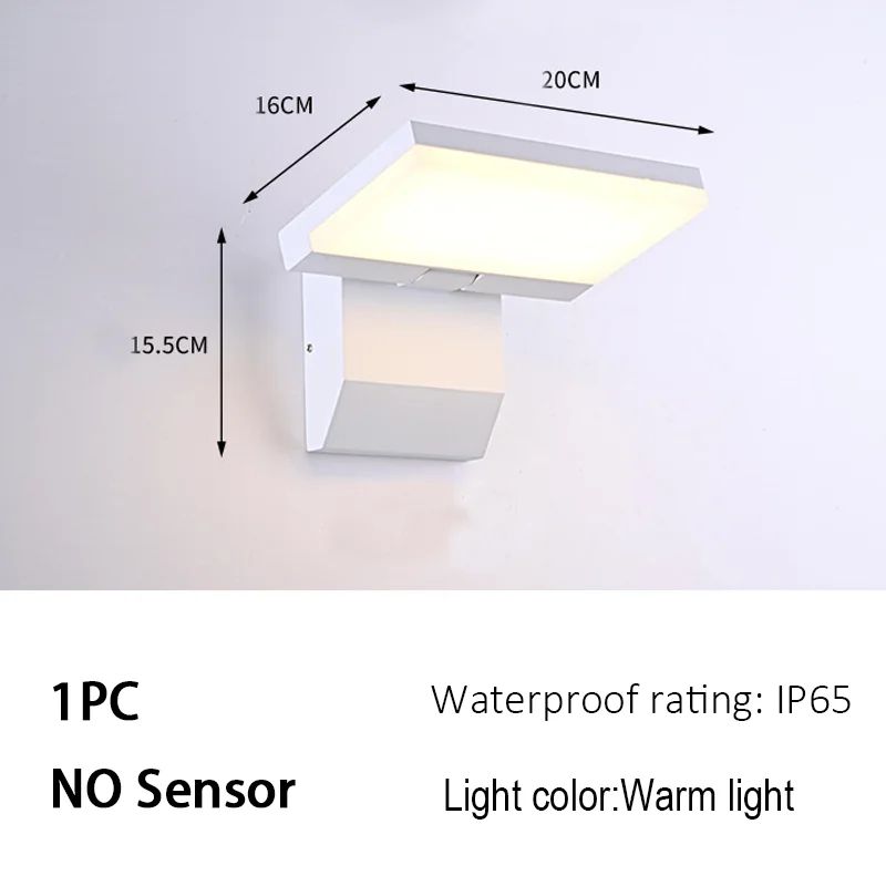 LumiSense IP65 Modern Outdoor LED Wall Lamp With Sensor 4