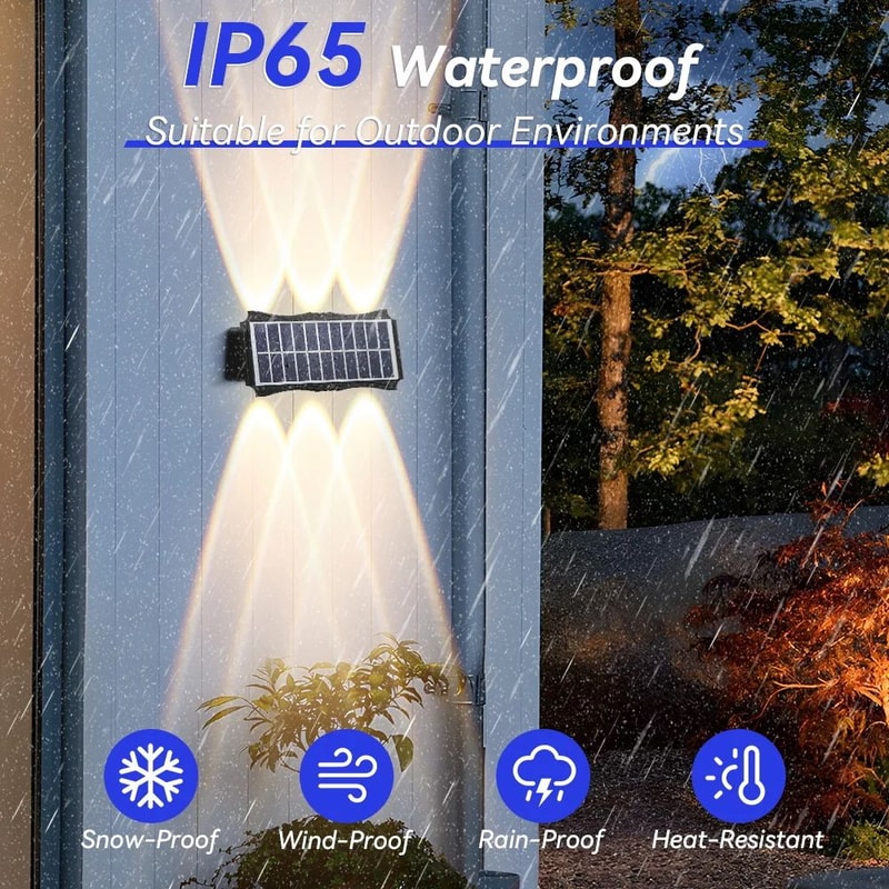 SolarGlow Waterproof Up And Down LED Outdoor Wall Light 1